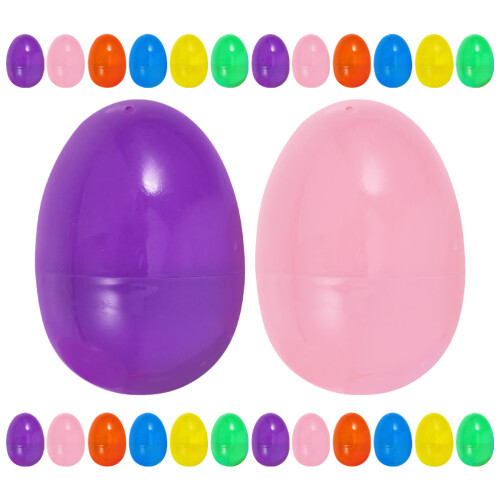 180Pcs Colorful Plastic Easter Eggs Fillable PP Boxes for Party Decor 1