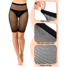 (Nero - taglia unica) Pantaloncini da donna, collant, calze a rete, pantaloncini a vita alta, collant