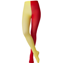 (Giallo Rosso-Max 170cm 65kg)2025 Collant bicolore da donna color dopamina, collant asimmetrici