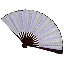 1St Chinesischer Faltfächer Rave Klappbarer Handfächer Blaues Licht