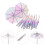 100 Stks Fluorescerende Cocktailprikkers Met Mini Parasol 11