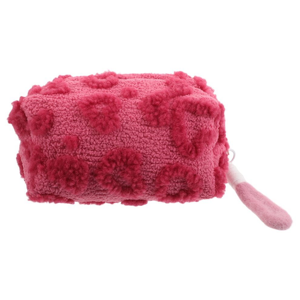 Happyyami Cute Heart Pattern Makeup Bag For Women Large Capacity Zipper Pouch