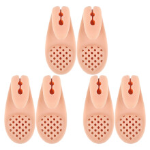 3 Paar Zehenstegel Für Hallux Valgus Silikon Hellbraun