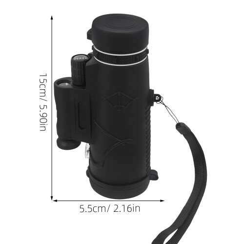 Black Monocolo 12X50 Visione Notturna Portatile Per Caccia 1
