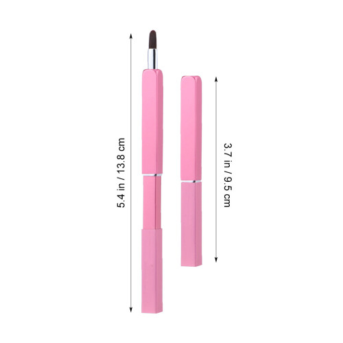 Portable Lip Brushes Kunstvezel Flexibele Applicator Roze 1
