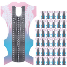 300 Stuks Nail Art Vormen Sticker Nagelverlenging Papieren Houders