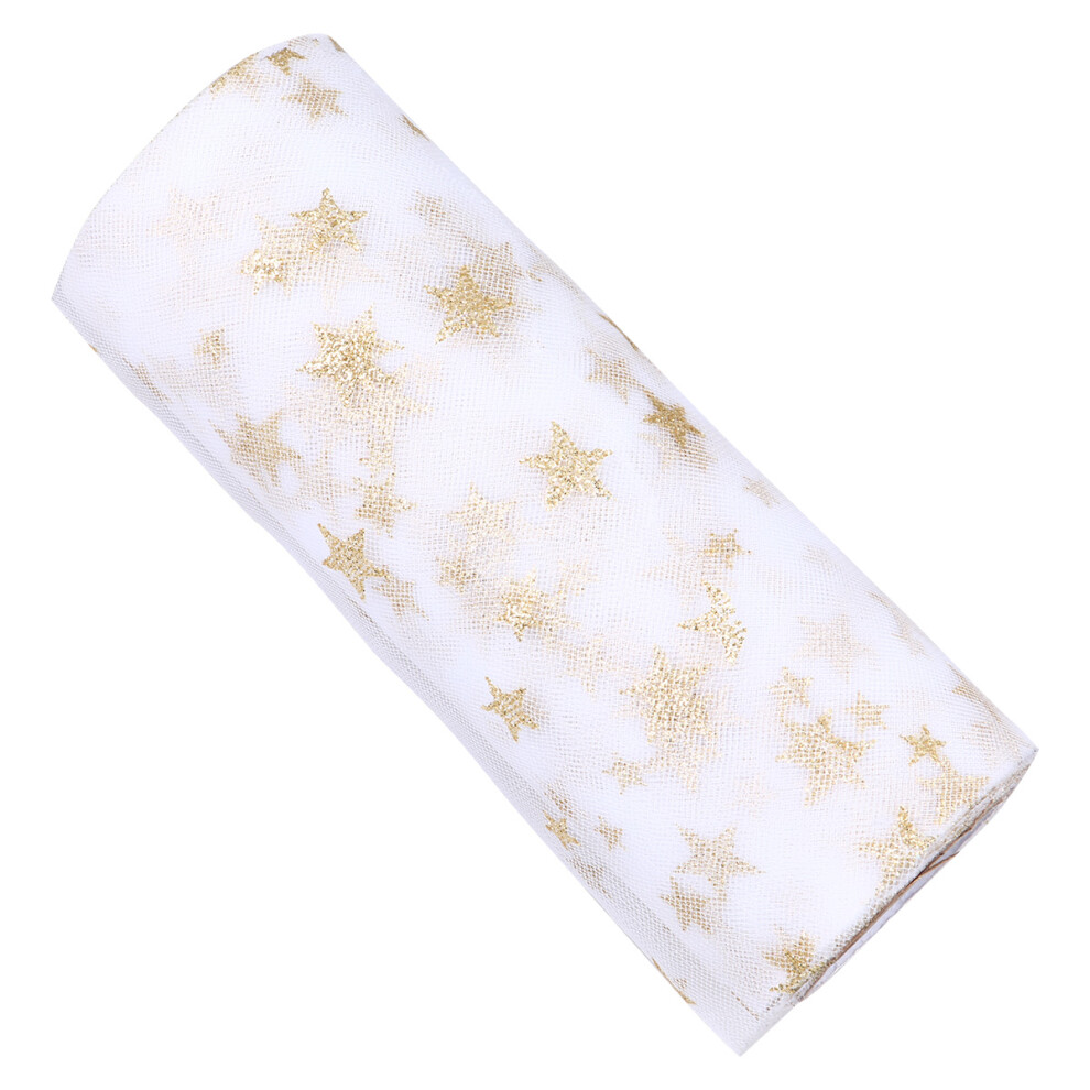 Teczka Z Kloszem, Brokatowych Gwiazd I Gazę Do Dekoracji (BiałY)-image