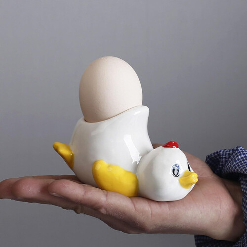 Ceramic Eggs Holders Chicken Or Duck Design Porcelain Breakfast Childhood Memory Kitchen Model 2 2