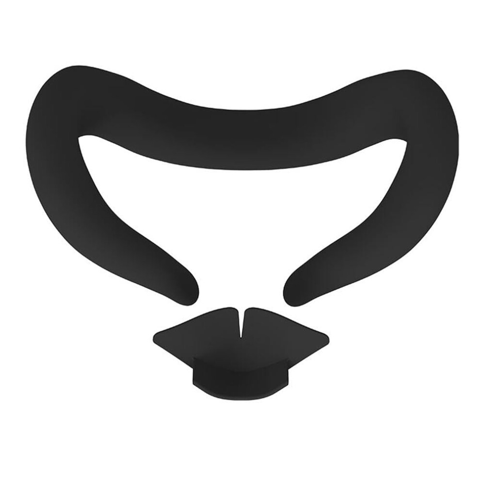 Silicone Face Cover For Meta Quest 3 Vr With Anti- Nose Pad, Proof Sweatproof Vr Facial Interface, Light/Black 9084446416022