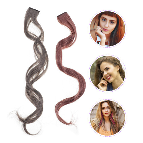 4 Stuks Haarstukken Lange Krullende Haarverlenging 1