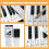 1 Set Plakbare Piano Toetsenbord Stickers 7