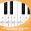 1 Set Plakbare Piano Toetsenbord Stickers 6