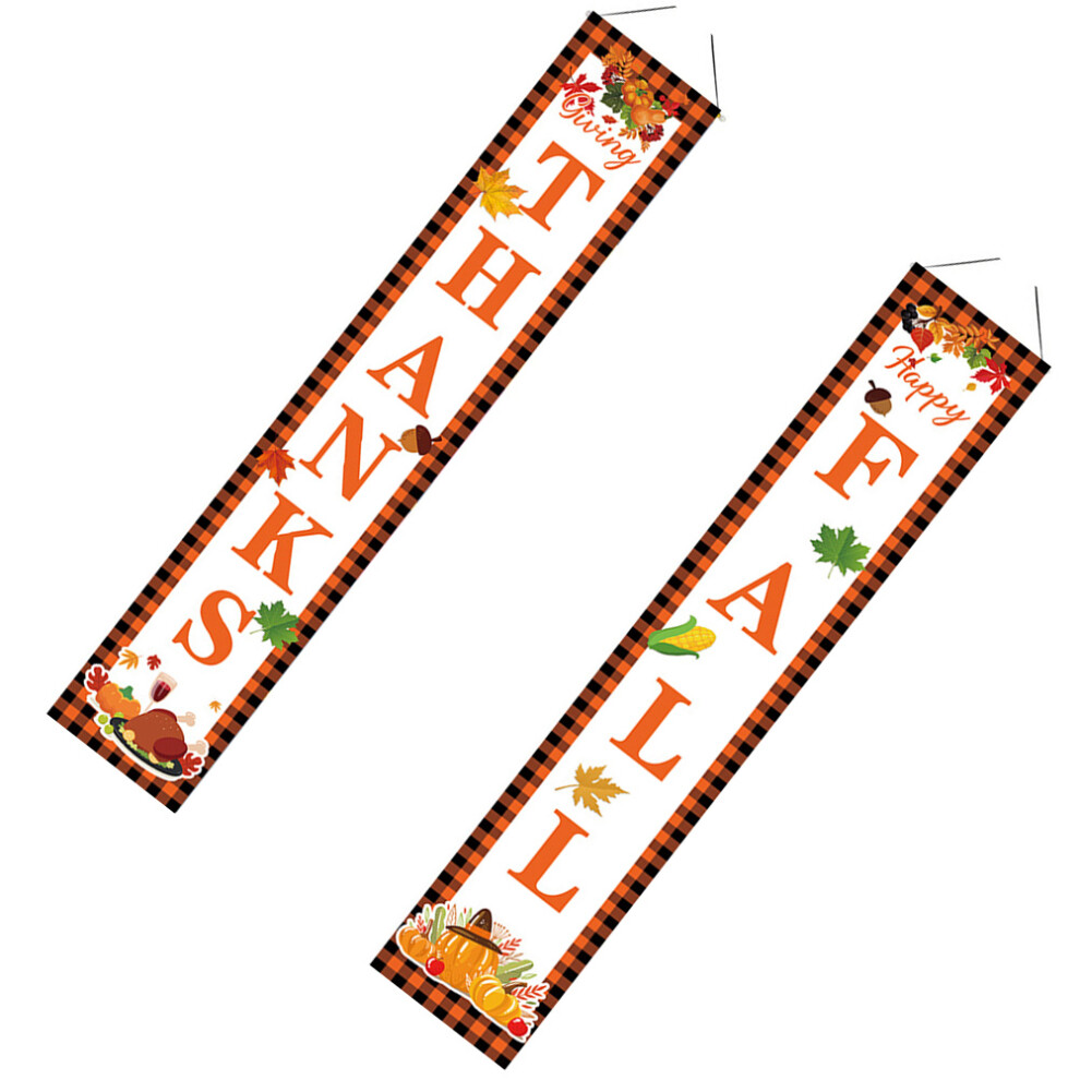 2 Sztuki Tablice Na Ganku Na DzięKczynienie WesołE ŚWięTa Plakaty-image