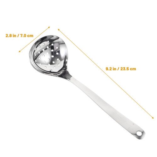 2Pcs Perforated Stainless Steel Slotted Serving Spoons 2