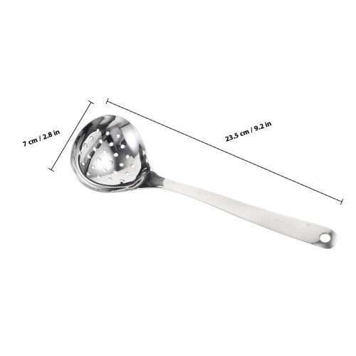 2Pcs Perforated Stainless Steel Slotted Serving Spoons 1