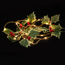 2Stück Xmas LED Mit Roten Blattlampen Für Party