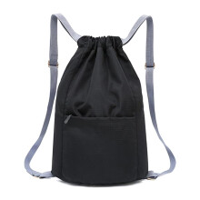 Workout Bag Backpack Unisex Gym Bag, Drawstring Sports Gear For Women And Men, Soccer Beach Swimming, Lightweight Nylon
