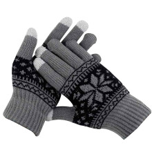 Gebreide dameshandschoenen/wanten met touchscreenfunctie, winterhandwarmer voor dames (willekeurige