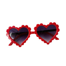 Kids Girls Heart Sunglasses Solid Color Anti-UV Protection For Valentines Day Party Beach Travel