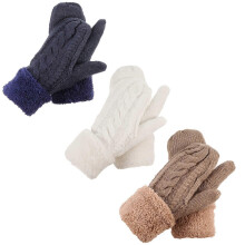 3 paar wollen winterwanten voor dames, warme, dikke winterhandschoenen, cadeau voor dames.