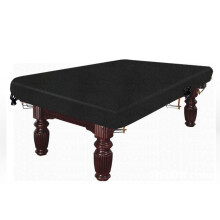 Pool Table Cover Heavy-Duty Waterproof Indoor Outdoor All-Season 7-Foot Black Polyester Cloth