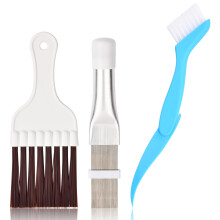 Air Conditioner Condenser Cleaner Kit 3Pcs Stainless Steel Fin Comb, Coil Whisk Brush, Foldable Radiator Tool