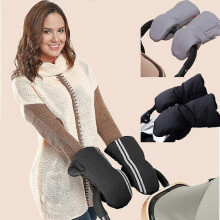 (grijs) Warme winterhandschoenen voor kinderwagen, waterdichte handschoenen, kinderwagenaccessoire,