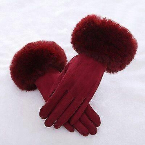 Winterse, warme suède touchscreen handschoenen