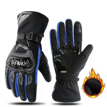 (XL-Blau) Winterwarme Motorradhandschuhe, wind- und wasserdicht, mit Touch-Funktion