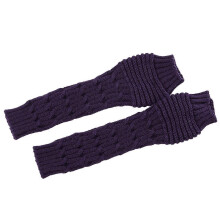 Winterwarme, fingerlose Handschuhe bis über den Ellbogen, Wollhandschuhe, Armstulpen