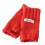 (Rot) Winterwarme Handschuhe, dehnbare Fäustlinge, gestrickte Halbfingerhandschuhe für Erwachsene, einfarbig, 1