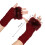 (Alkohol)Winterwarme Handschuhe, dehnbare Fäustlinge für Erwachsene, Plüschbündchen, winddichte Halbfingerhandschuhe, 3