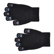 (Schwarze) Winterwarme Handschuhe mit Touchscreen-Funktion, kreativ für kaltes Wetter, volle Finger