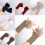 (Alkohol)Winterwarme Handschuhe, dehnbare Fäustlinge für Erwachsene, Plüschbündchen, winddichte Halbfingerhandschuhe, 2