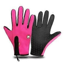 (XL-Pink) Warme Winterhandschuhe mit Touchscreen-Funktion, Thermohandschuhe für Damen und Herren, winddicht,