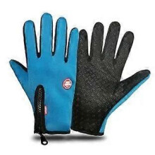 (L-Bule) Winterwarme Handschuhe mit Touchscreen-Funktion, Thermohandschuhe für Damen und Herren, winddicht,