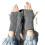 (Kaffee) Winterwarme Handschuhe, dehnbare Fäustlinge, gestrickte Halbfingerhandschuhe für Erwachsene 3