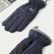 (Marineblau) Warme Winterhandschuhe für Herren mit Samtfutter, geeignet für Pendler, kältebeständig,