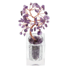 Árvore Bonsai De Cristal Com Base Para E Sorte Decoração
