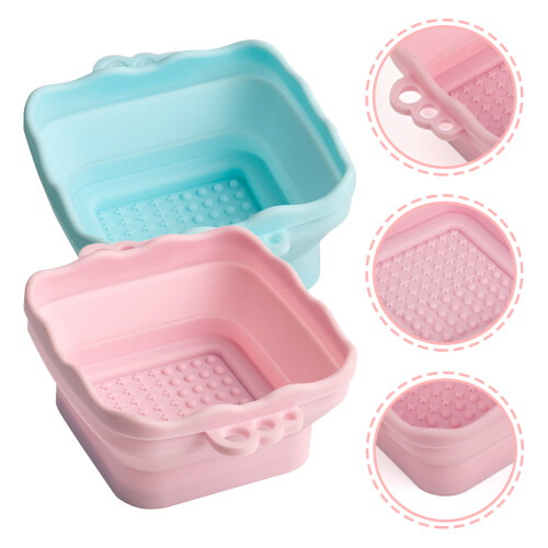 2Pcs De Para Pincéis De Maquiagem Silicone 2