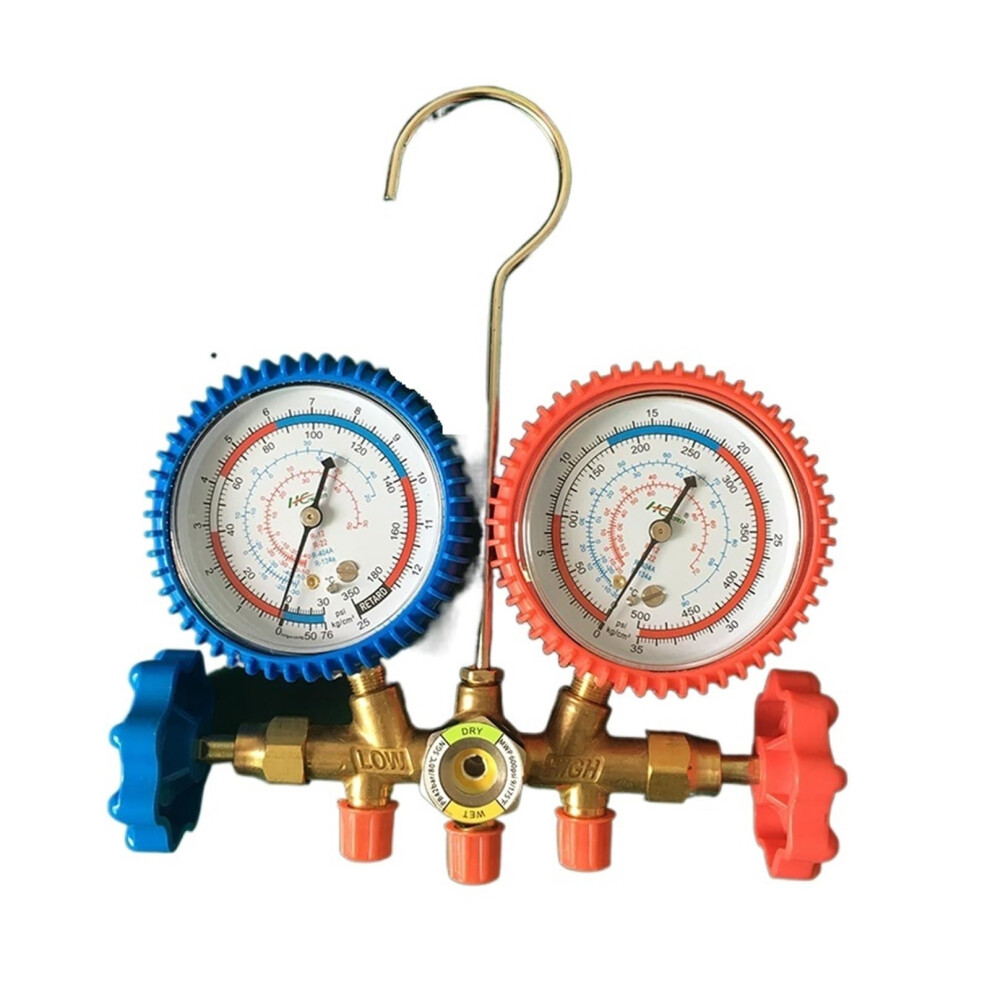 Pressure Gauge Refrigeration Vacuum Manifold Tester Meter Temperature Tester Air Conditioning Repair Tool 9393856344932