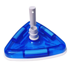 Triangle Weighted Transparent Pool Vacuum Head Nylon Bristles For Inground And Above Ground Pools Corner Cleaning
