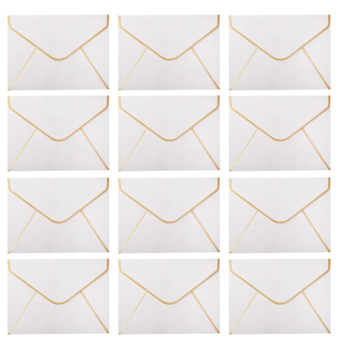 50 Unidades 1 Conjunto De Envelopes De Convite Brancos 1