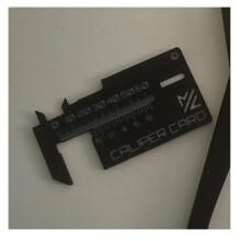 Vernier Ruler Keychain Compact Micrometer Caliper Scale Tool Black Mini Measuring Tool For Students And Craftsmen