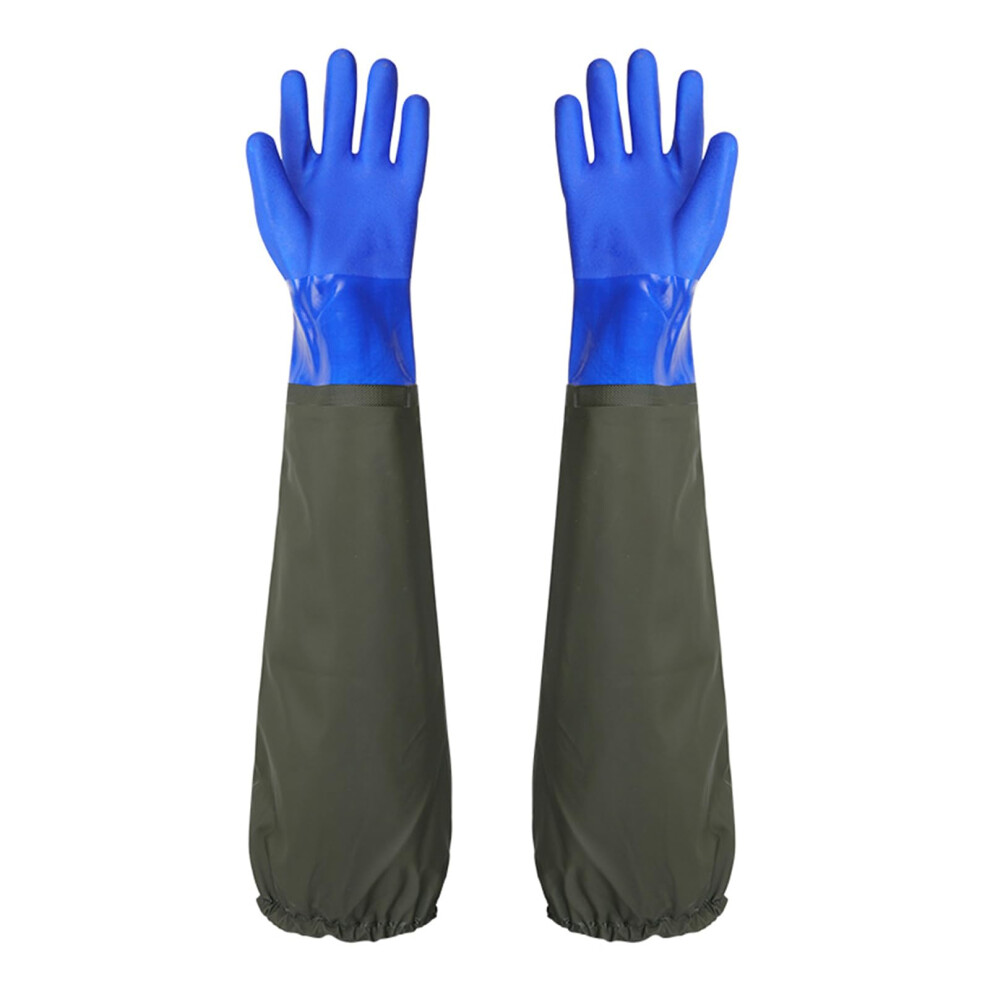 Drain Cleaning Gloves Long Rubber Gloves Non-Slip Work Gloves Pond Gloves Size Medium-image-OPC-PM7SFMT-NEW