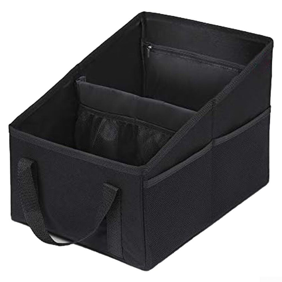 Car Trunk Organizer Oxford Cloth Boot Organiser Foldable Multi Compartments Black 9393856345250