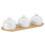 Set Fruitkom Keramisch Dessertkom Met Dienblad Wit 4