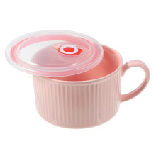 Ceramic Ramen Bowl With Lid And Handle For Meal Prep And Takeaway Noodles And Soup