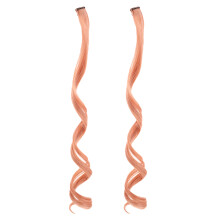 2 Stuks Clip In Roze Synthetische Lange Haarverlengingen Met Krullen
