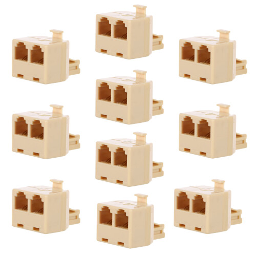 20 Unidades Separador RJ11 para com Conector de Parede